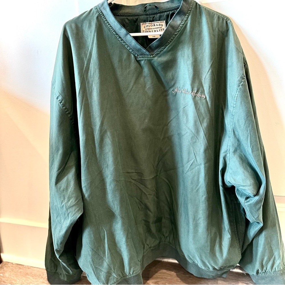 Colorado Timberline Pullover 2XL Green Vintage Windbreaker Embroidered